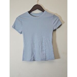 Old Navy Women's Size XS Fitted Short Sleeve Cropped Rib Knit T-Shirt Tee